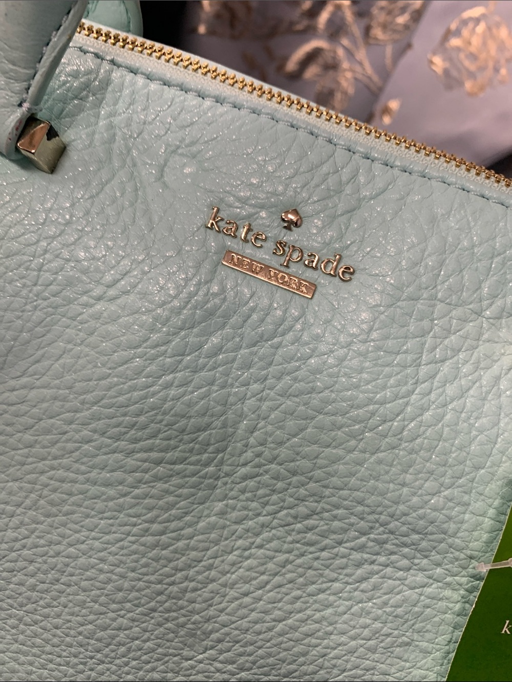 kate spade Mint Green Pebbled Leather Shoulder Bag - Picture 2 of 10